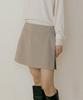 Lingseoul Summer Wool Skirt Pants-Gray