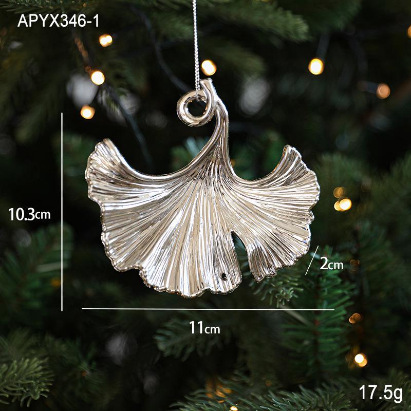 Silver Irregular Electroplated Christmas Tree Ornaments - Glossy Plastic Pendants In Stock