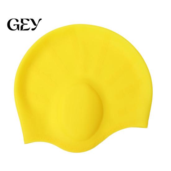 Short Hair Swim Cap Adults Silicone Swimming Cap, Waterproof Non-slip Elastic Pool Hat, Men Soft Women Ear Protection Bathing for Long
