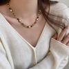 Maillard Caramel Tiger's Eye Stone Beaded Necklace Femininity Versatile Premium Sense Clavicle Chain Natural Stone Handmade