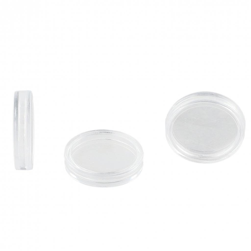 Round Coin Holders Clear Reusable Protect 100pcs Display Set Capsules Case