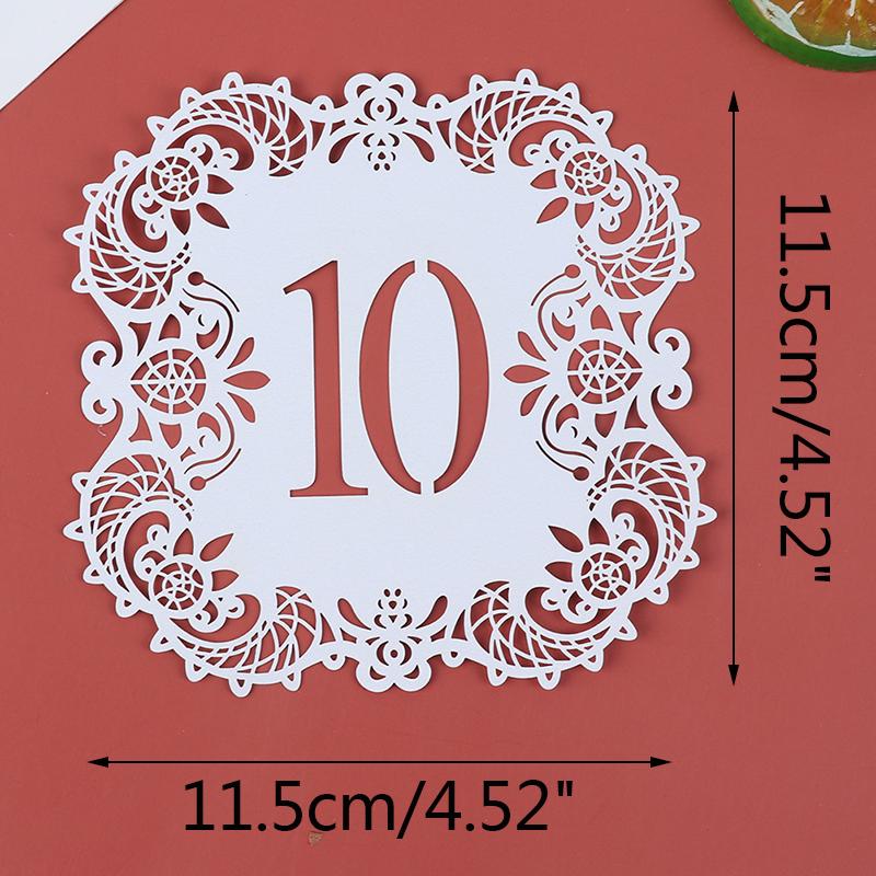 10Pcs/Set Table Numbers 1-10 11-20 Table Number Cards For Weddings Party Banquet