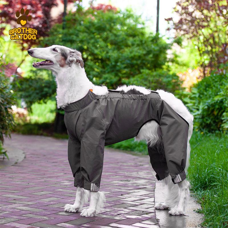 Adjustable Dog Raincoat for Pets All-in-one Large-sized Dog Glued Four-legged Hooded Poncho