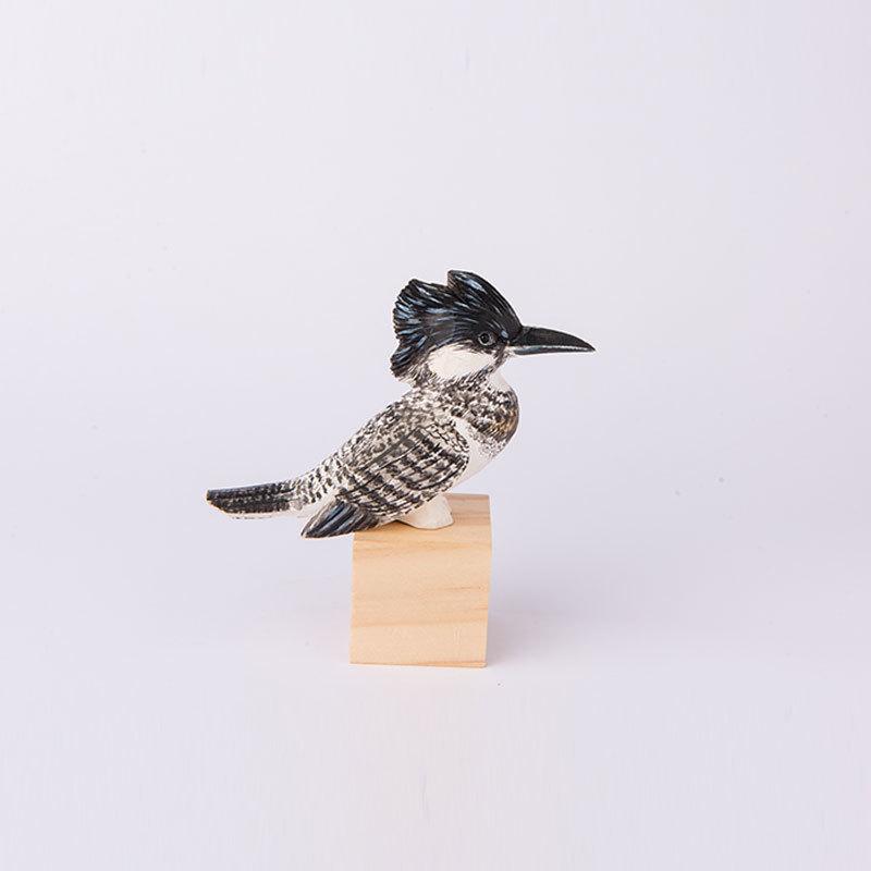 Wooden Parrot Figurine Animal Decor Gift For Office And Kids