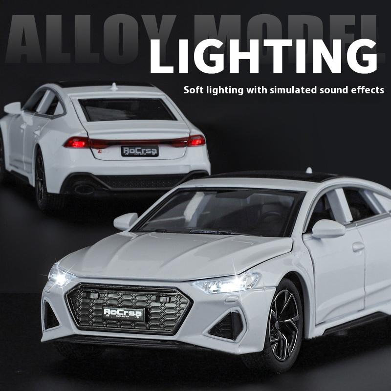 1:32-scale RS7 sports car model imitation alloy die cast real sound and light return sedan children's toy car birthday gift