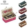 Royal Bagger Genuine Leather Jewelry Box, Mini Case for Rings, Necklaces & Earrings, Kiss Lock Coin Purse for Women 3203