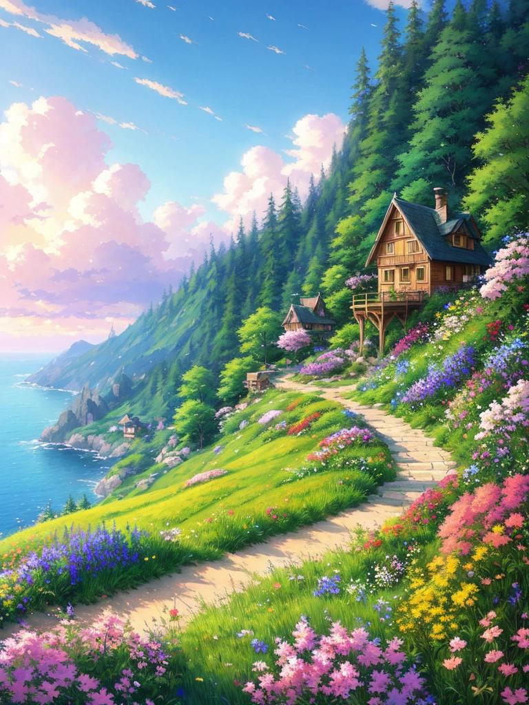 Dom Diamentowa Mozaika Krajobraz Haft Krzyżykowy Góra Cyrkonie Obraz Kwiat Malarstwo Ulica Ręcznie Robione