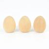 5Pcs Wooden Eggs DIY Craft Ornament 2025 Happy Easter Party Home Decoration Supplies Kids Favors Handmade Gift Basket Filler