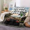 1pc Grand Theft Auto Soft Flannel Blanket with Designer Print A Cozy Blanket for All Seasons, Perfect for the Couch, Bed, Office