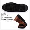 Men's Casual Genuine Leather Shoes Breathable Comfortable Men's Loafers Business Oxford Leather Flats Shoes Breathable Dad Shoes