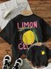 Loose Lemon Y2k Limon Cello Printed Unisexs Tshirt Egirl Korean Fashion Summer Casual Short Sleeved Tees Tops Unisex Clothing