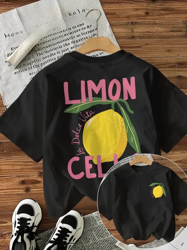 Loose Lemon Y2k Limon Cello Printed Unisexs Tshirt Egirl Korean Fashion Summer Casual Short Sleeved Tees Tops Unisex Clothing