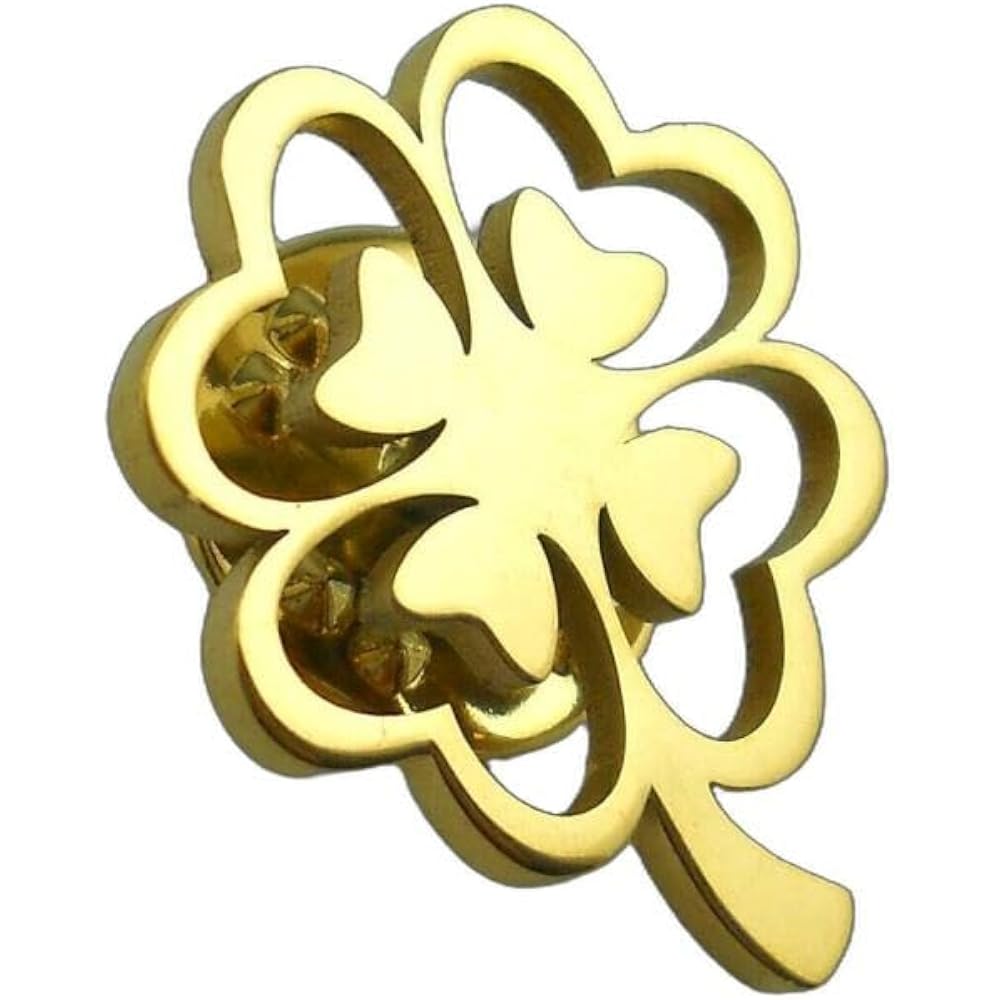 Pin badge pins lapel pin brooch clover four-leaf clover white clover clover clover clover white c...
