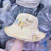 New Ins Dopamine Graffiti Striped Bucket Hat Women's Big Eaves Sunscreen Basin Hat