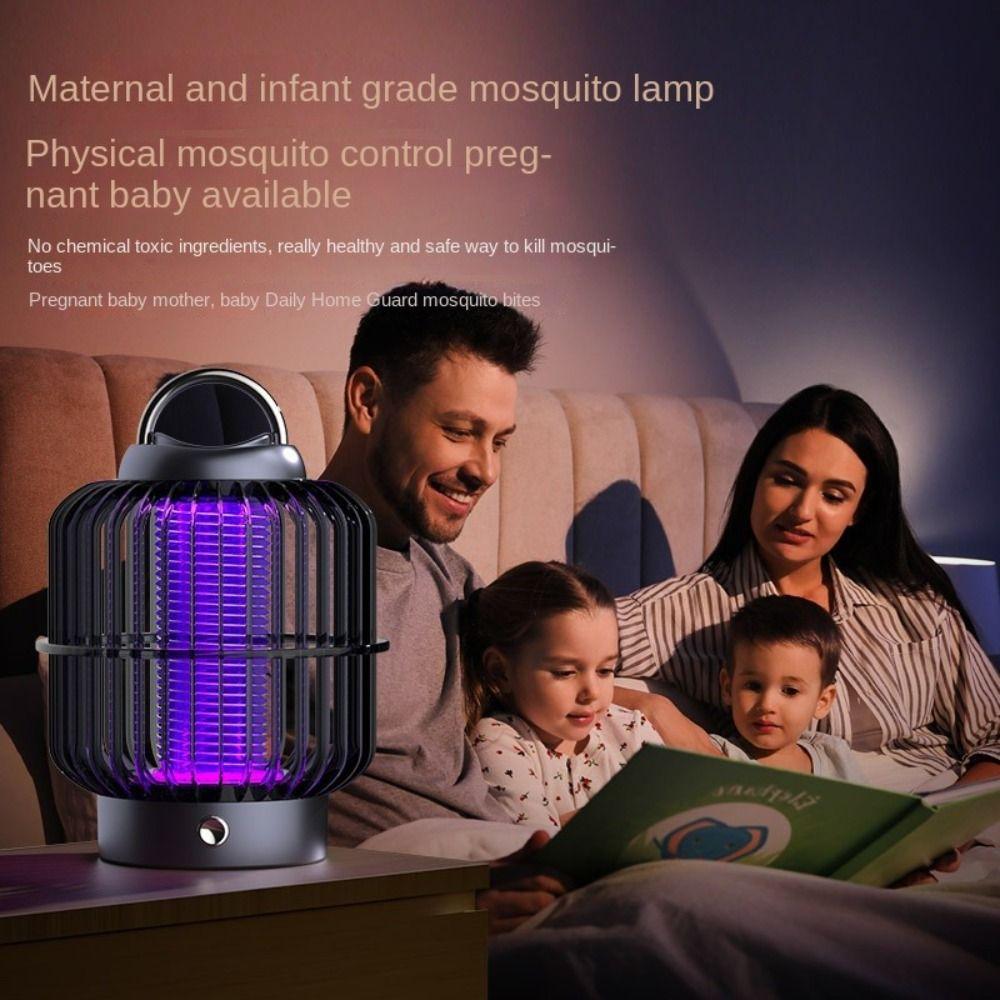 Mute Mosquito Lamp Safety Bug Zapper Trap Lamp Solar Power Mosquito Killer  Emergency
