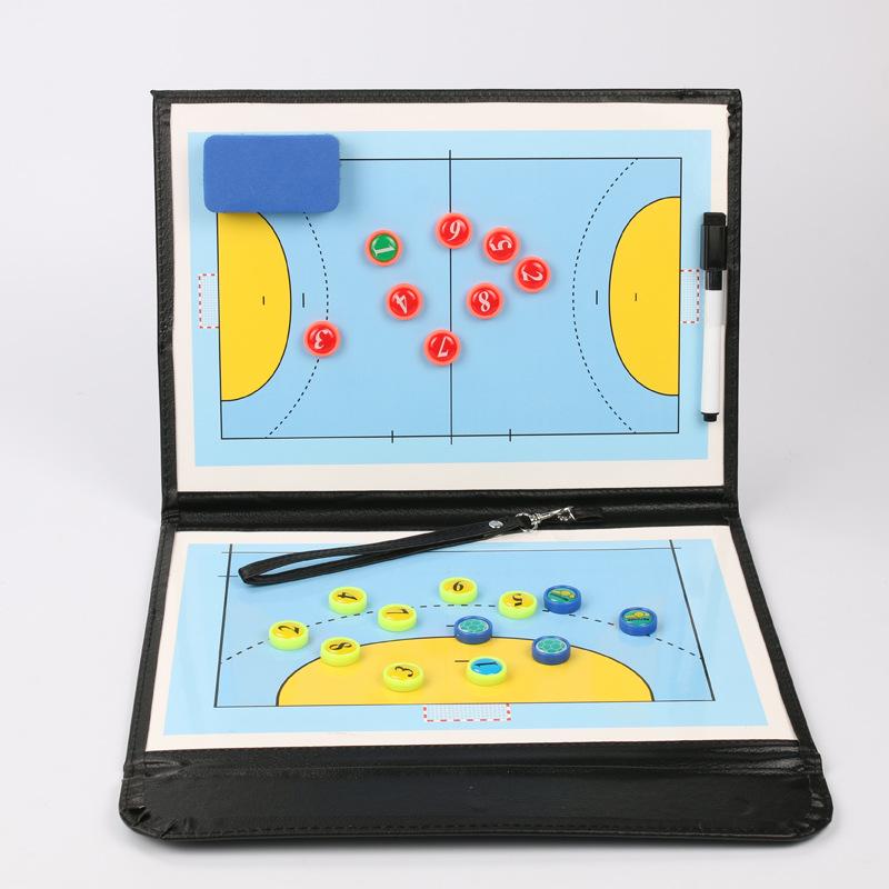 Magnetic Folding Tactical Coach Board with Erasable Pen for Basketball, Volleyball, Handball