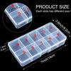 HMAA Professional Nail Tip Organizer Storage Box, Empty False Nail Tips Container with 10 Numbered Compartments for Fingernail Crystal, Jewelry, N