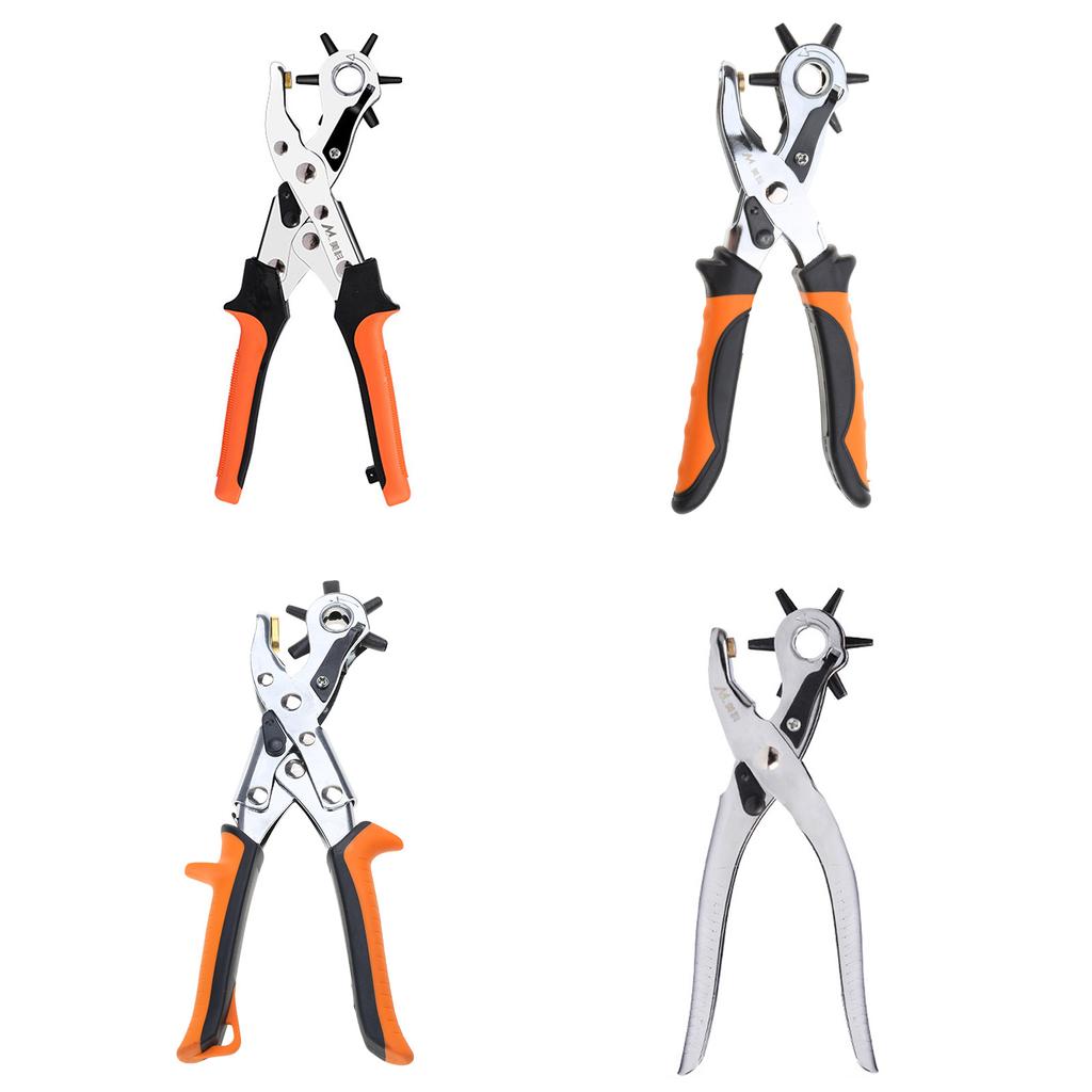 Revolving Punch Plier Leather Hole Punch Set for Belts Watch Bands Straps Dog Collars Saddles Shoes Fabric Craft Project