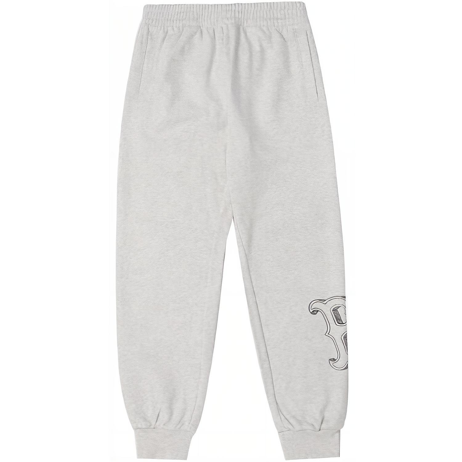 

New MLB Knitted Sports Pants Unisex Light Heather Gray 3APTB0434-43MGL L