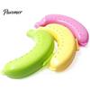 Storage Box 2PCS Banana Box, Food Grade Plastic Protector, with Vent Fresh Keeper Holes Portable Hard Shell Snap Closure Container, for Lunch