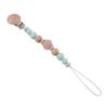 Dummy Clips Pacifier Holder Clips Wood Octagonal Space Beads Baby Pacifier Chain Soother Holder Nipple Holder Clips