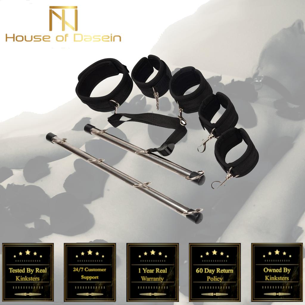 Multi Position  Spreader Bar Kit Collar Cuffs Restraints Spreader Bars