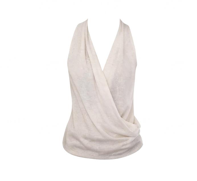 French Casual Style Deep V-neck Cross Neck Vest Women's Summer New Drape Thin Lazy Sleeveless Top