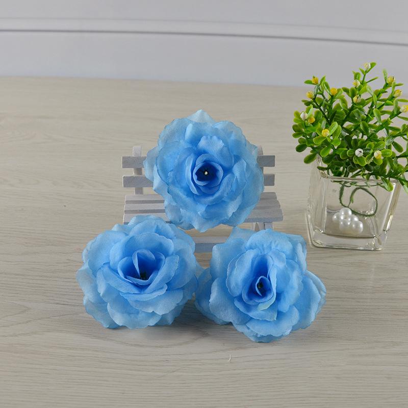 10PCS 8CM Artificial Rose Flower Heads Handmade DIY Wedding Party Home Room Decoration Valentine's Day Festive Party Supplies