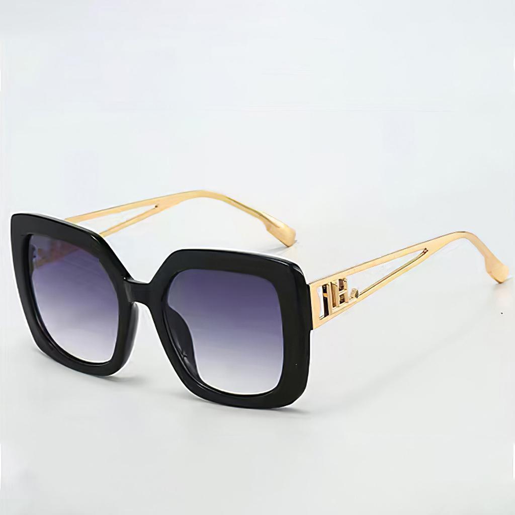 Vintage Sunglasses Men Gradient Lenses Brown White Border Gold Jewelry Brand Sunglasses Luxury Designer Luxury Sunglasses Women