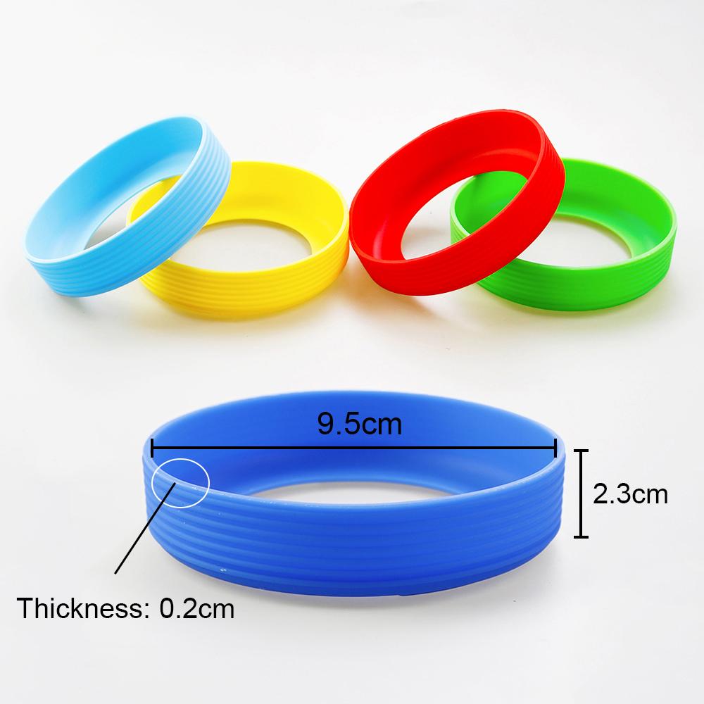 SW 16 Colors 9.5CM Threaded Silicone Coasters Cup Bottom Cover Cup Bottom Ring Cup Sleeve 95MM Thermos Wear Resistant Sheath