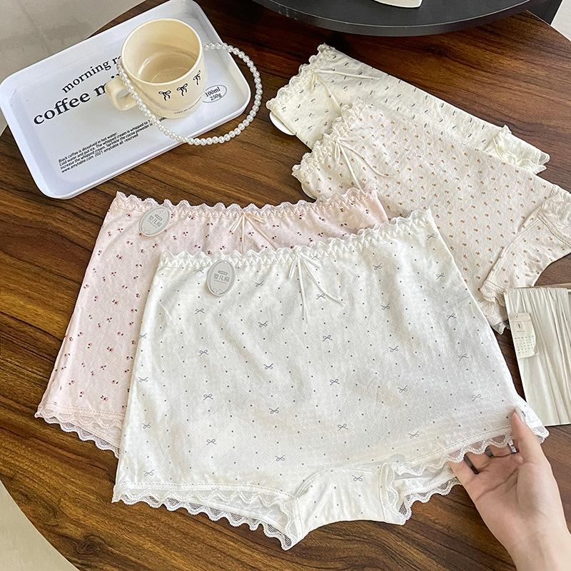 Damen Frühling und Sommer Kleine Blume Baby Baumwolle Sicherheit Unterhosen