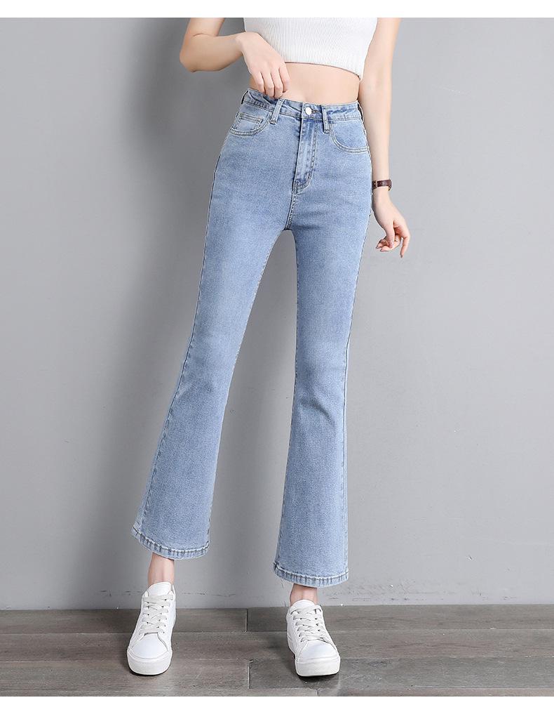 

Women s Micro-Flare High-Waisted Cropped White Jeans – Slimming, Skinny, Wide-Leg, Petite (Eight-Tenths) for Spring/Summer Extra Large