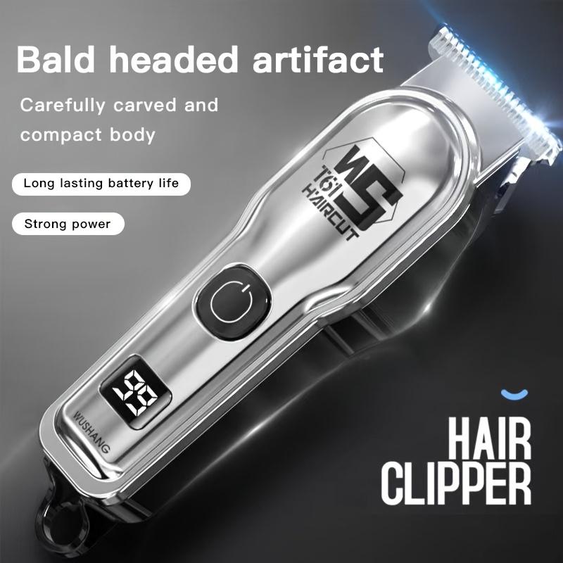 Portable electric hair clipper with USB charging for hair and beard trimming, suitable for families to give as a Father's Day or holiday gift to men