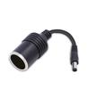 Inverter Cigarette Lighter Car Direct Cigarette Lighter Compatible with 30cm Long Cable, Connection, Clip-on Cable, 12V/24V Vehicles, (Black)