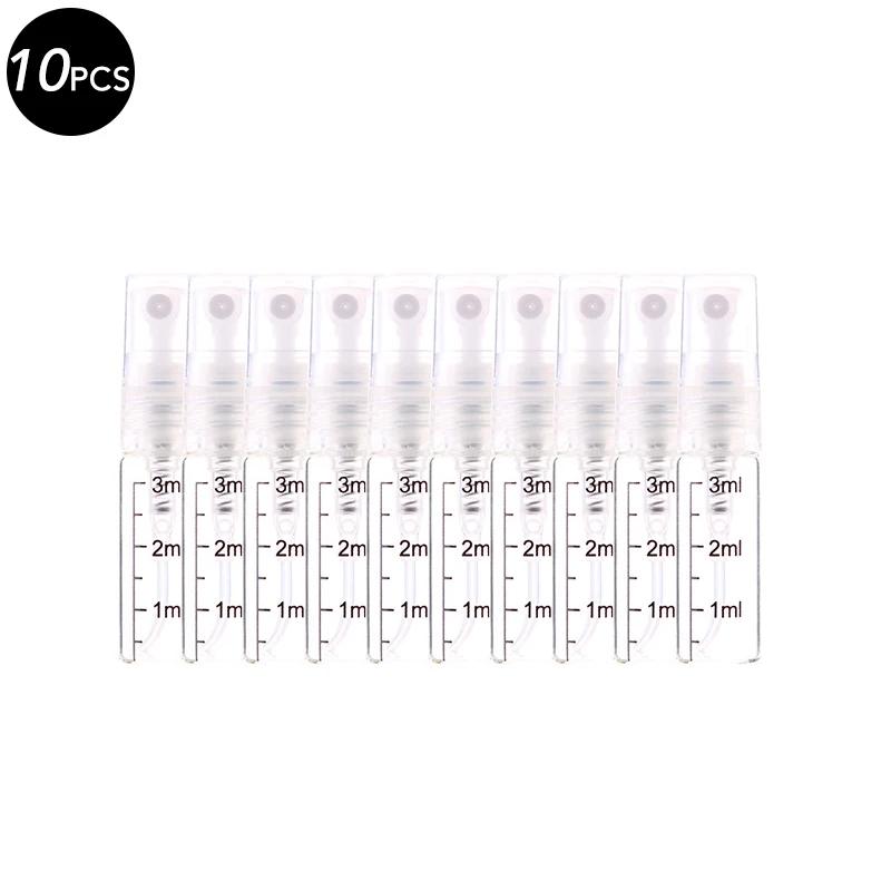 5/10Pcs 2ml 3ml 5ml 10ml Mini Portable Perfume Bottle Spray Refillable Cosmetic Sample Glass Bottling Empty Container