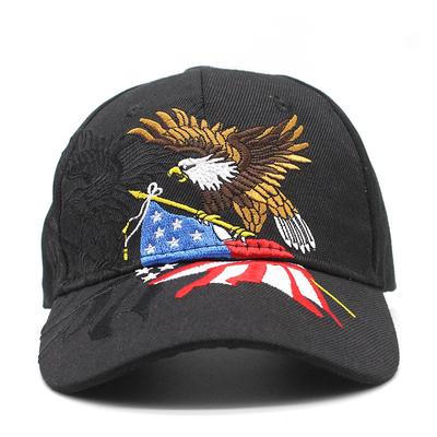 Flaga amerykańska kapelusz haftowany unisex damski USA sportowe czapki baseballowe Hip Hop Trump ten sam styl czapka czerwony niebieski biały sztuka czapki letnie