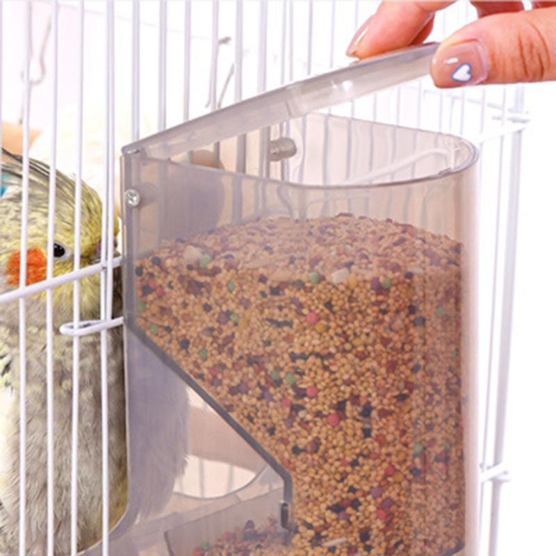 Bird Feeder Automatic Hanging Cup Food Dish for Cockatiels Canaries for Sun Conu