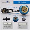 HEIGHTEN Reel Handle Handle Knob for and Abu Baitcasting Reels Ach Black Gold 65/75mm & 80/90mm 38mm/45mm Shimano, Daiwa, (Aurora Series, & Finish,