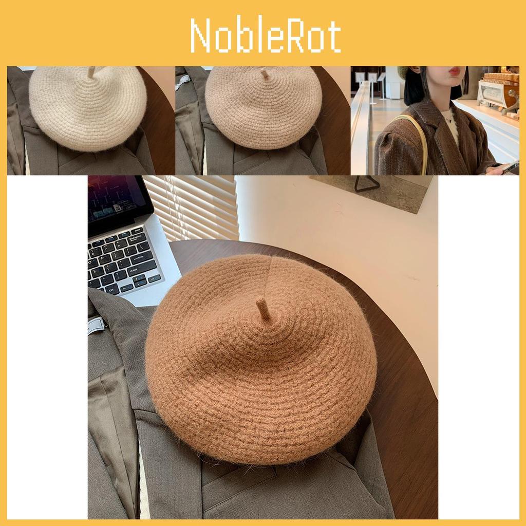 Beret Comfortable Warm For Women Fashionable Cotton Hat In Black Blue More And