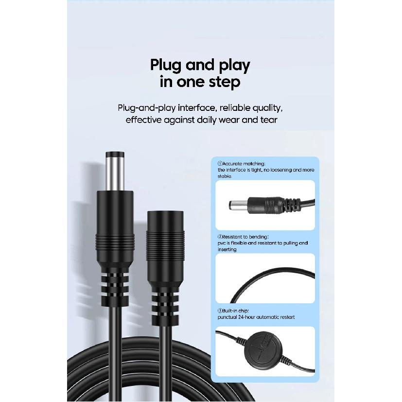 5V-15V WiFi Router Reset Rebooter Automatic Restart Cable 72 Hours WiFi Router Timing Automatic Power Off Reset Control Line