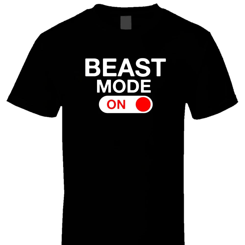 Funny Beast Mode On T Shirt New 100 Cotton Short Sleeve ONeck Tshirt Casual Clothing Mens Top S