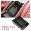 Car Armrest Box Storage for BMW X5 X6 X7 2019 2020 2026 2026 Organizer Tray Central Console Stowing Case Interior Accessories