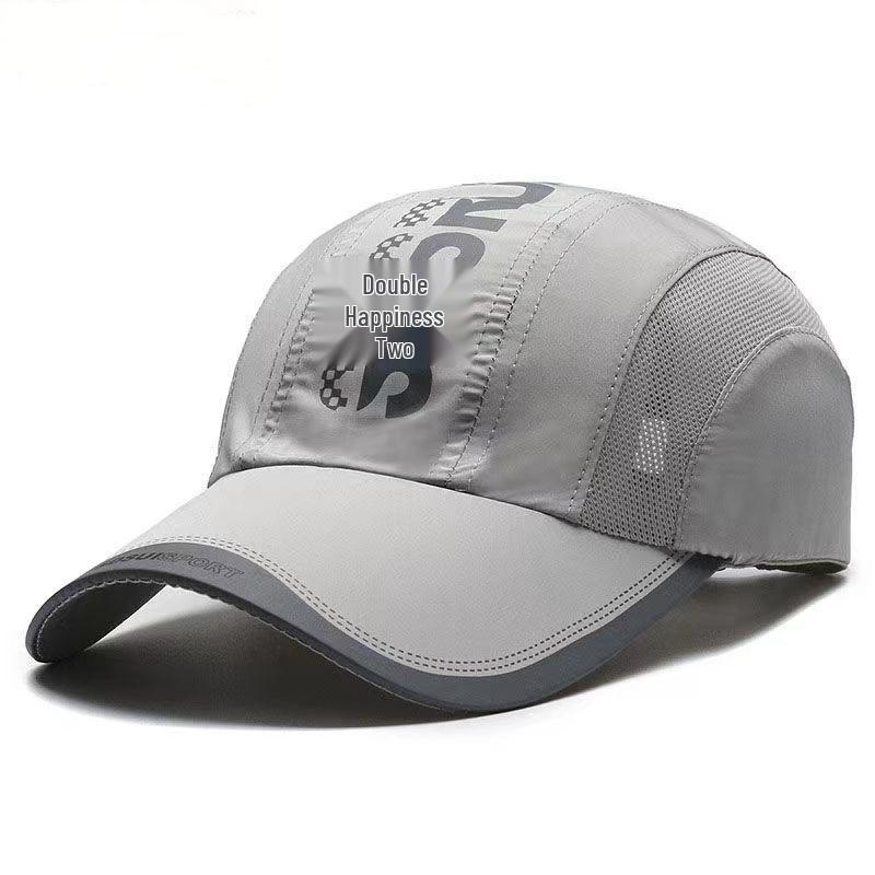 Gorra de Running Ligera de Secado Rápido para Hombre - Transpirable, Protector Solar, Estilo Veraniego, Ajuste Grande