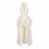 Bali vacation photo shoot French elegant waist-cinching dress, travel fairy halter-neck jacquard elegant halter long dress