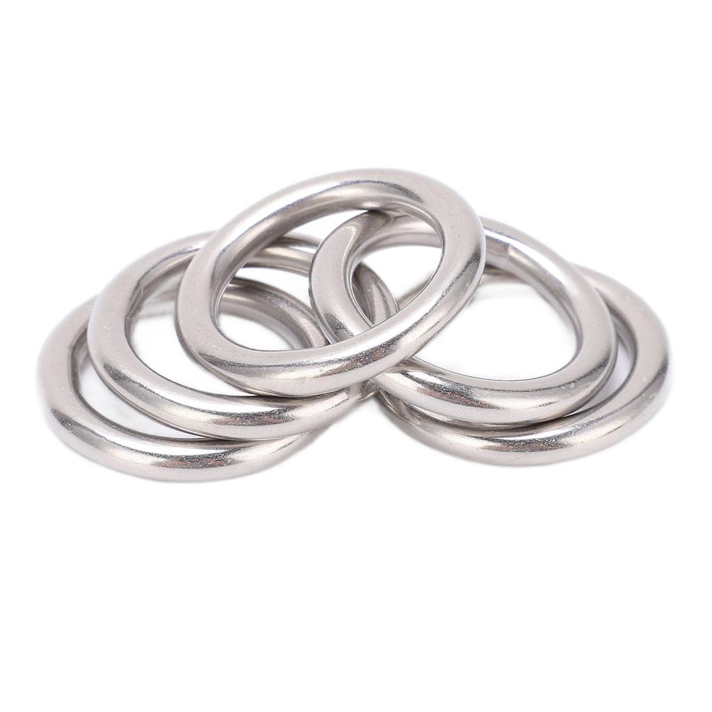 5pcs 304 Stainless Steel Round O  s Multi Purpose Seamless Welded Metal O   for Sailing Diving