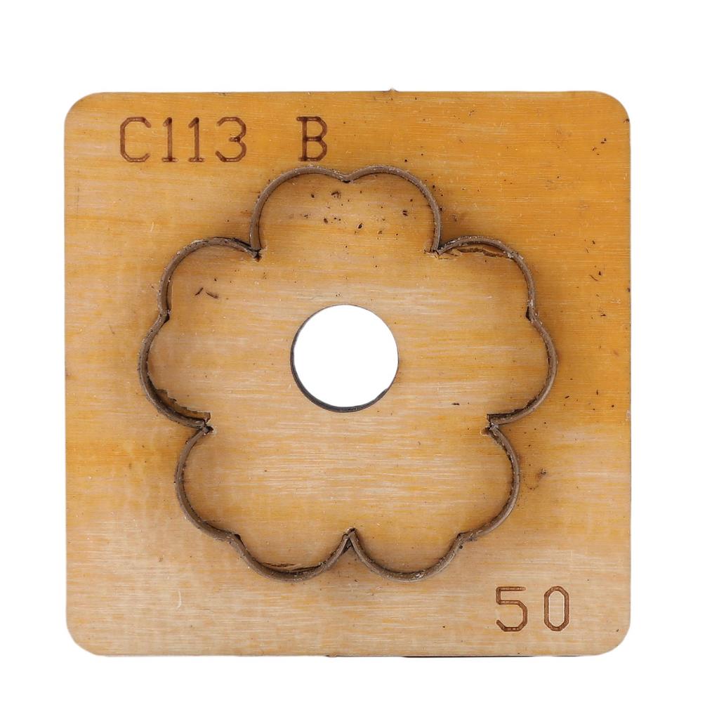 Flower Leather Cutting Die Carbon Steel Leather Craft Punching Mold for Keychain Bag Decoration 50mm/19.69in