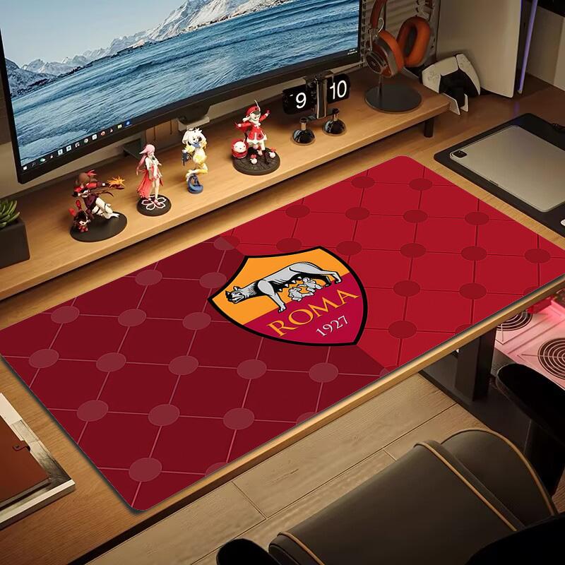 AS Roma Print  Cushion Non-slip Laptop Tablet Big Mousepad XXL Mat Mini PC Playmat With Lock edge