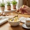 5Pcs Rustless Steel Dinner Spoon Smooth Polished Dessert Spoon Heavy Duty Serving Spoon  For Cereal