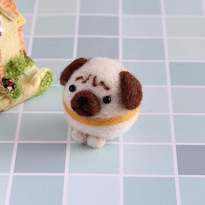 Non-Finished New Poke Wool Felt Handmade DIY Doll Teddy Small Animal Corgi Puppy Material Kit Plush Toy Desktop Ornament Gifts