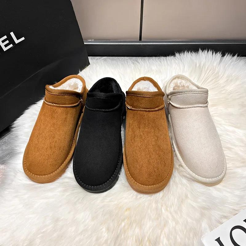 Fashion Large Size Women's Boots Snow Boots Women 2024 New Fashion Winter Low-tube Warmth Women's Cotton Shoes Women's Short Boots Women